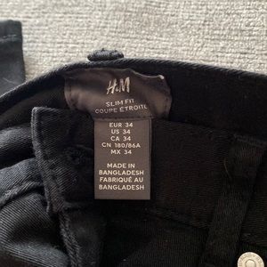 MENS H&M black slim fit jeans